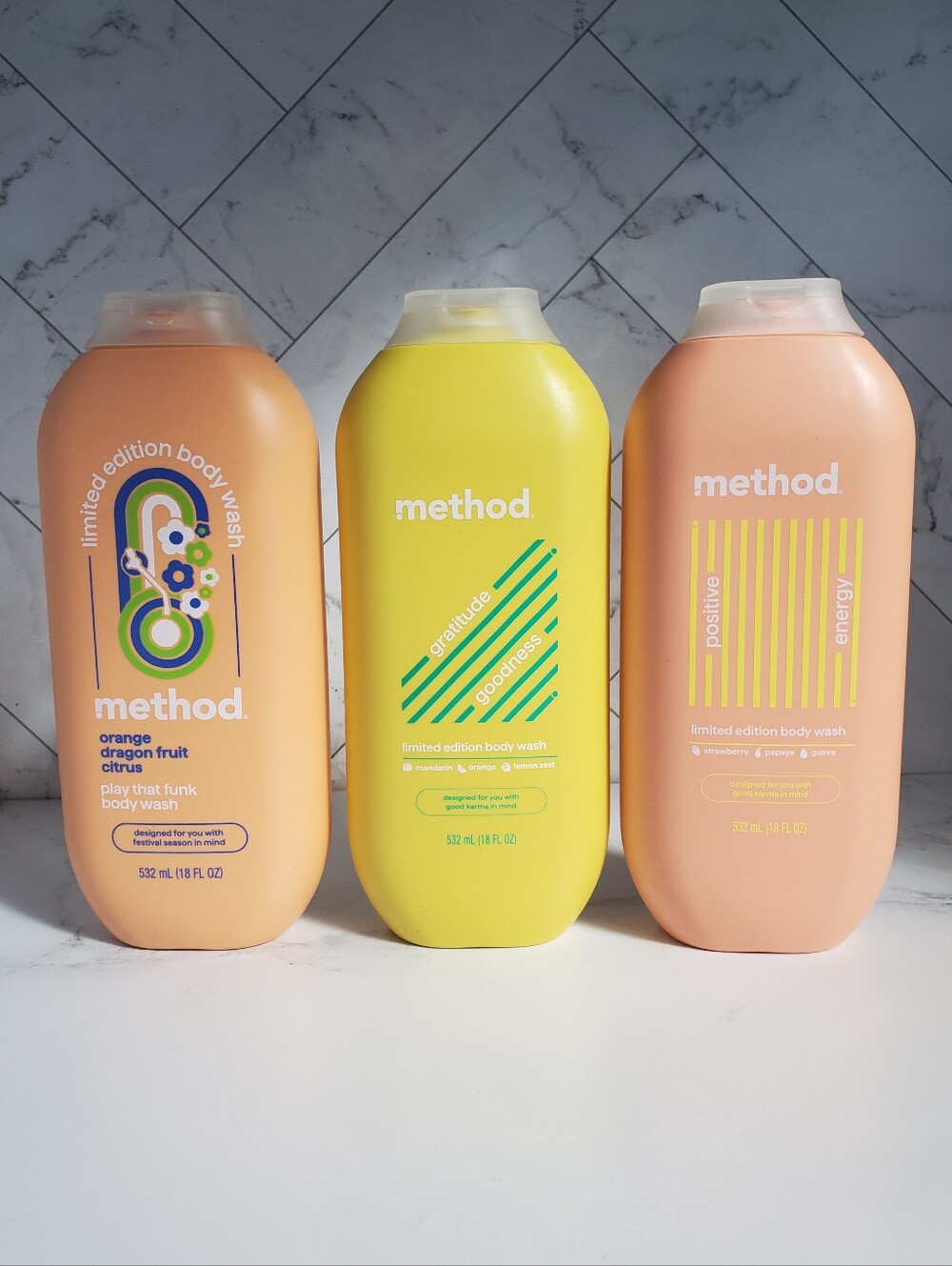 Method Limited Edition Body Wash Trio - Citrus & Tropical Fruit Scents